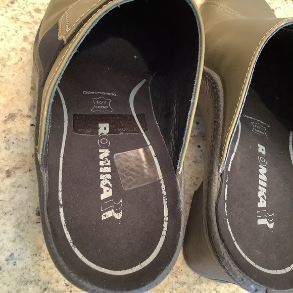 ROMIKA‎ Women Mule Heel Shoes Green Leather Size 37 [US 6/6.5] - Picture 6 of 9